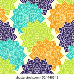 Ethnic floral seamless pattern