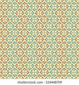 Ethnic floral seamless pattern