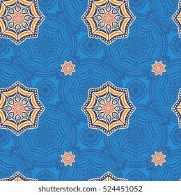 Ethnic floral seamless pattern