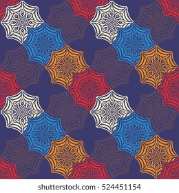 Ethnic floral seamless pattern