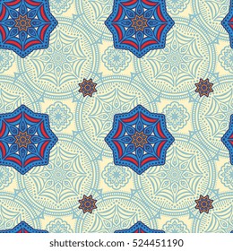 Ethnic floral seamless pattern