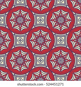 Ethnic floral seamless pattern