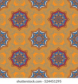 Ethnic floral seamless pattern