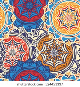 Ethnic floral seamless pattern
