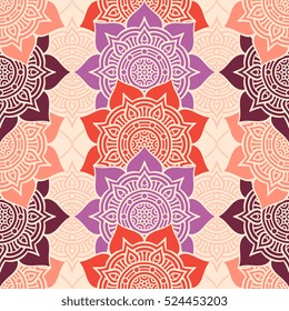 Ethnic floral seamless pattern