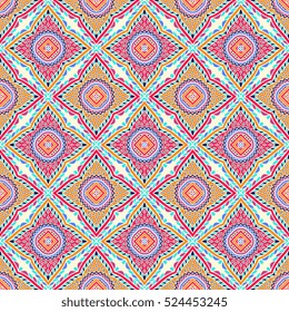 Ethnic floral seamless pattern