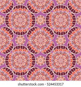 Ethnic floral seamless pattern