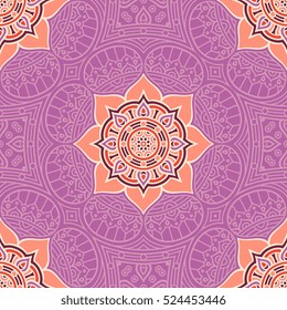 Ethnic floral seamless pattern