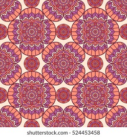 Ethnic floral seamless pattern