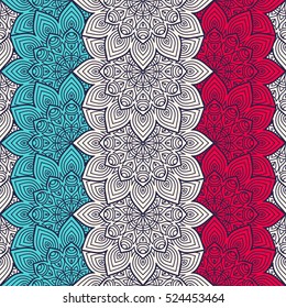 Ethnic floral seamless pattern