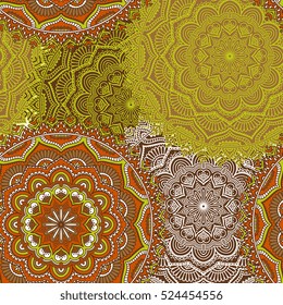 Ethnic floral seamless pattern