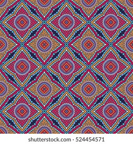 Ethnic floral seamless pattern