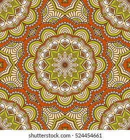 Ethnic floral seamless pattern