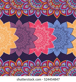 Ethnic floral seamless pattern