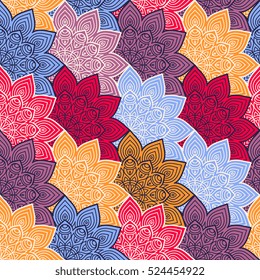 Ethnic floral seamless pattern