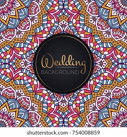 Ethnic floral seamless pattern. Abstract ornamental pattern