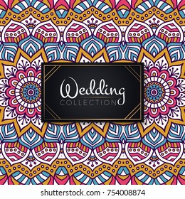 Ethnic floral seamless pattern. Abstract ornamental pattern