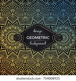 Ethnic floral seamless pattern. Abstract ornamental pattern