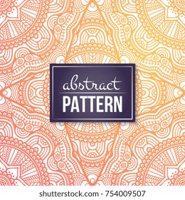 Ethnic floral seamless pattern. Abstract ornamental pattern