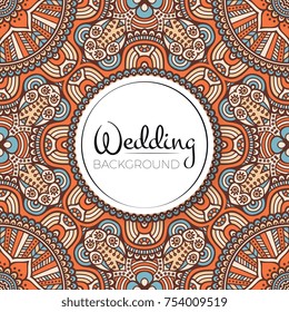 Ethnic floral seamless pattern. Abstract ornamental pattern