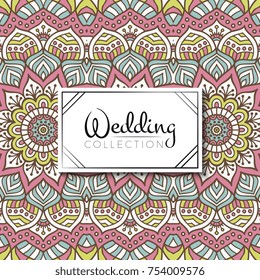 Ethnic floral seamless pattern. Abstract ornamental pattern