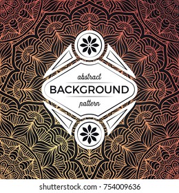 Ethnic floral seamless pattern. Abstract ornamental pattern