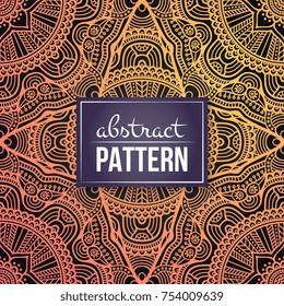 Ethnic floral seamless pattern. Abstract ornamental pattern