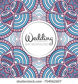 Ethnic floral seamless pattern. Abstract ornamental pattern