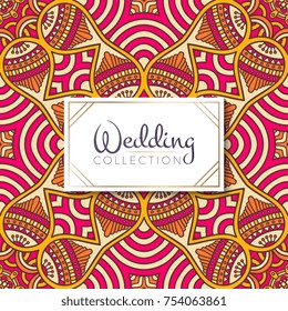 Ethnic floral seamless pattern. Abstract ornamental pattern