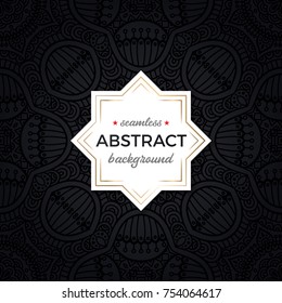 Ethnic floral seamless pattern. Abstract ornamental pattern