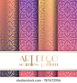 Ethnic floral seamless pattern colors