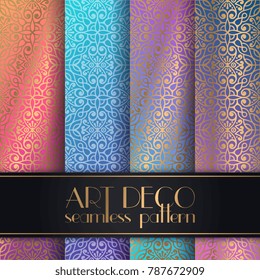 Ethnic floral seamless pattern colors