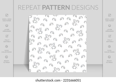 Ethnic floral seamless pattern. Elegant texture for backgrounds. Vintage batik floral pattern
