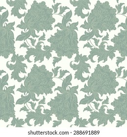ethnic floral seamless pattern. folkloric batik vector ornament.