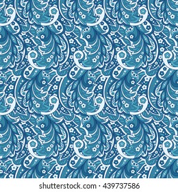 Ethnic Floral seamless pattern in indian style