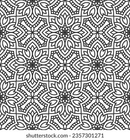 Ethnic Floral Seamless Pattern With Mandalas. Oriental pattern for design, fashion print, scrapbook