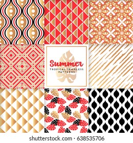 Ethnic floral seamless pattern with mandalas