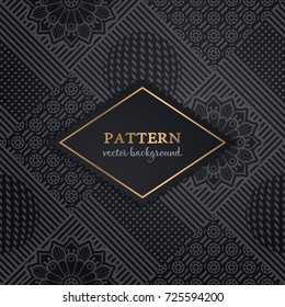 Ethnic floral seamless pattern with mandalas