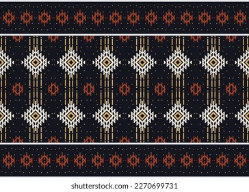 Ethnic floral seamless pattern. traditional patterned wallpaper It is a pattern geometric shapes. Create beautiful fabric patterns. Design for print. Using in the fashion industry.