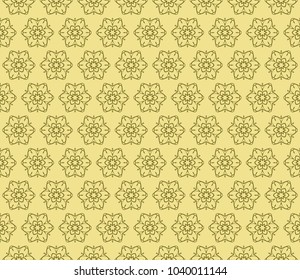Ethnic floral seamless pattern. vector illustration. design for wallpaper
