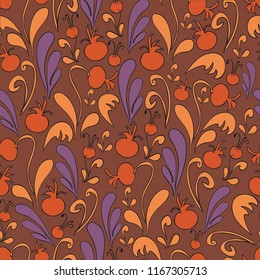 ethnic floral seamless pattern in vector