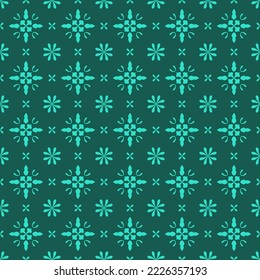 Ethnic floral seamless pattern , vector floral background
