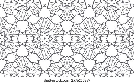 Ethnic floral seamless pattern. vector illustration. design for wallpaper