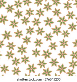 Ethnic flower seamless pattern background. Floral texture for wallpaper, invitation. Vector illustration