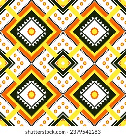 Ethnic  flower summer, Abstract geometric pattern with lines and rhombuses. Oriental geometric traditional style.