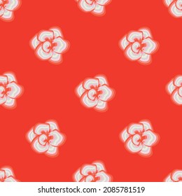 Ethnic flowers seamless pattern. Fabric texture print design. floral elements background decorative. Botanic ethnic flowers plant. Floral background. vector design. nature background. red wallpaper
