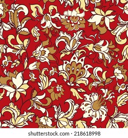 ethnic flowers seamless vector 