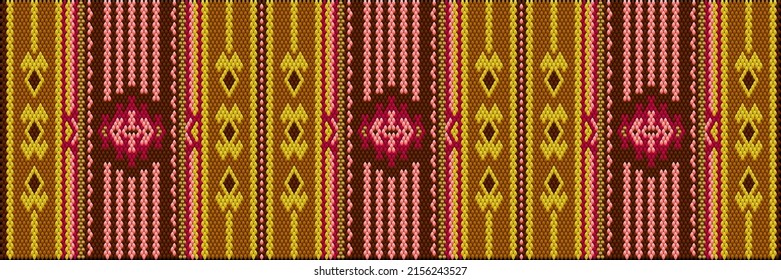  Ethnic, folk, geometric, mosaic ornament, pattern for fabrics, interiors, ceramics and furniture in the Arabian style.