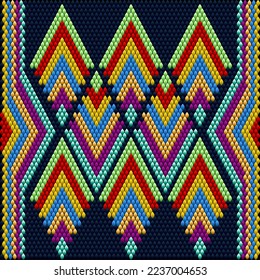  Ethnic, folk, geometric, mosaic ornament, pattern for fabrics, interiors, ceramics and furniture in the Arabian style.