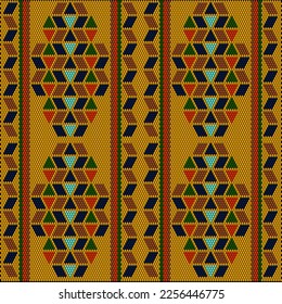  Ethnic, folk, geometric, mosaic ornament, pattern for fabrics, interiors, ceramics and furniture in the Arabian style.